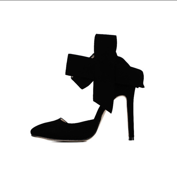 HIT Pantofi moderni de dama cu toc inalt si panglica etera pe glezna in mai multe culori