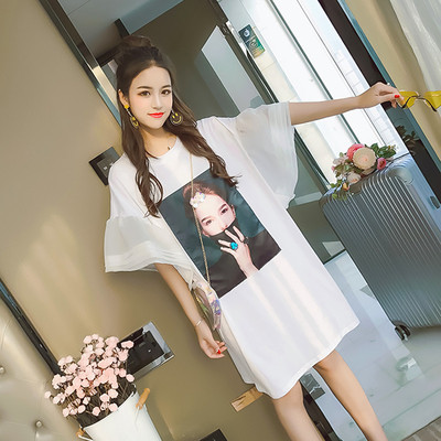 Rochie pentru gravide in model larg cu aplicatie - mai multe modele