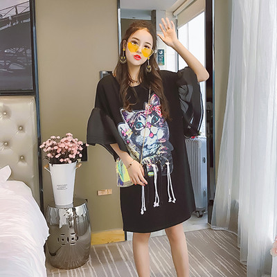 Rochie pentru gravide in model larg cu aplicatie - mai multe modele