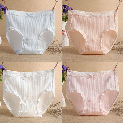 Γυναικείο σετ  - 4 μπικίνι βαμβακερά με κορδέλα