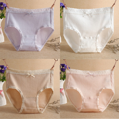 Γυναικείο σετ  - 4 μπικίνι βαμβακερά με κορδέλα