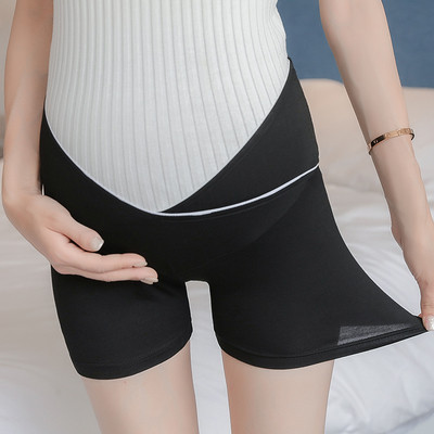 Pantaloni scurți casual pentru gravide în gri și negru