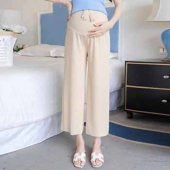 Γυναικείο παντελόνι για έγκυες γυναίκες σε δύο χρώματα - ευρύ μοτίβο