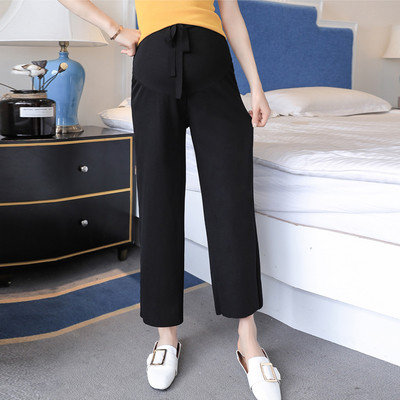 Γυναικείο παντελόνι για έγκυες γυναίκες σε δύο χρώματα - ευρύ μοτίβο