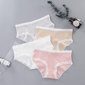 Set 4 bikini dama din bumbac - culori diferite