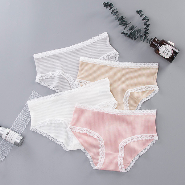 Set 4 bikini dama din bumbac - culori diferite