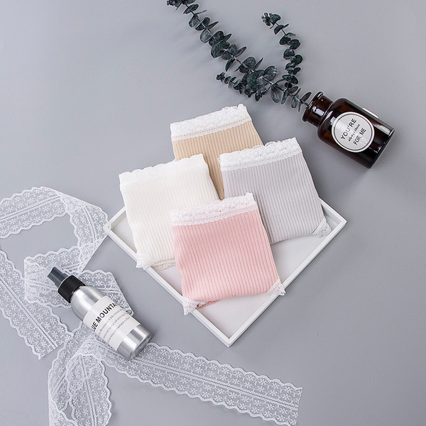 Set 4 bikini dama din bumbac - culori diferite