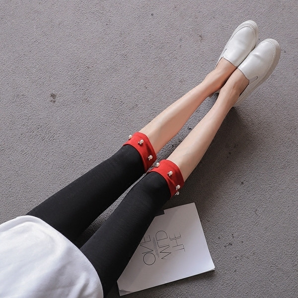 Γυναικείο κολάν  για εγκύους με μήκος 3/4 και μεταλλική διακόσμηση σε διάφορα χρώματα