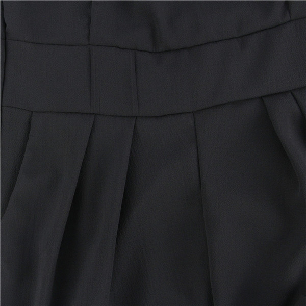 Salopetă elegantă pentru femei, în negru, cu fermoar ascuns