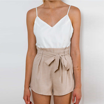 Γυναικεία  ολόσωμη φόρμαμε V-λαιμό και ψηλή μέση