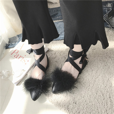 Sandale de dama moderne cu puf in doua culori