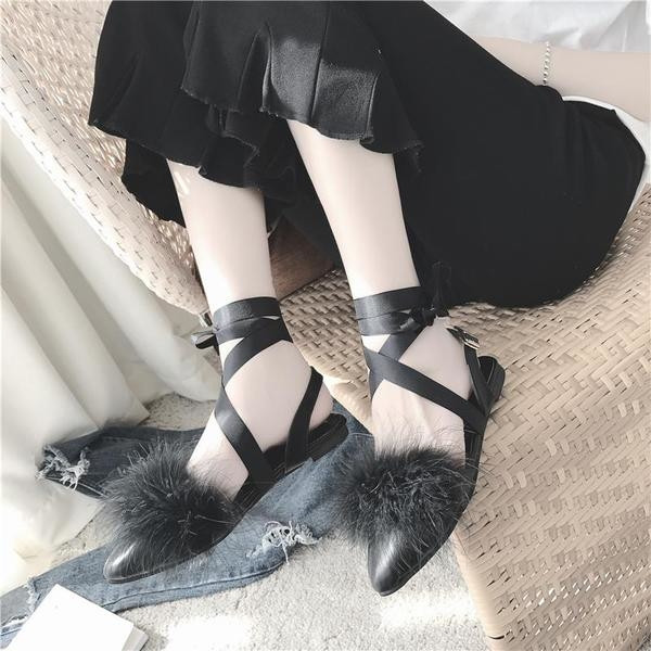 Sandale de dama moderne cu puf in doua culori