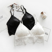 Γυναικείο  σουτιέν με λεπτές λουρίδες και δαντέλες