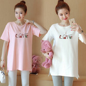 Тениска за бременни жени с надпис в три цвята