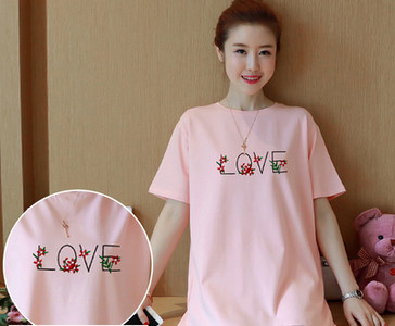 Тениска за бременни жени с надпис в три цвята