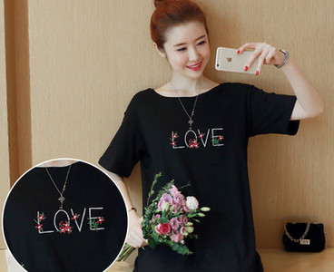 Тениска за бременни жени с надпис в три цвята