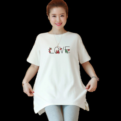 Тениска за бременни жени с надпис в три цвята