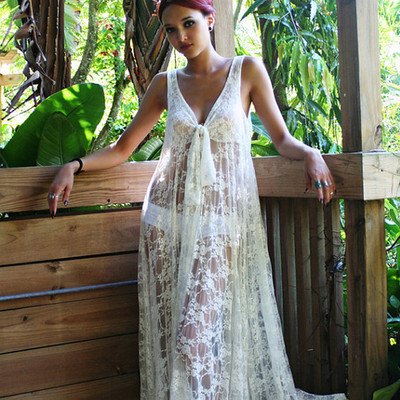 Pareo lung din dantela de dama modern