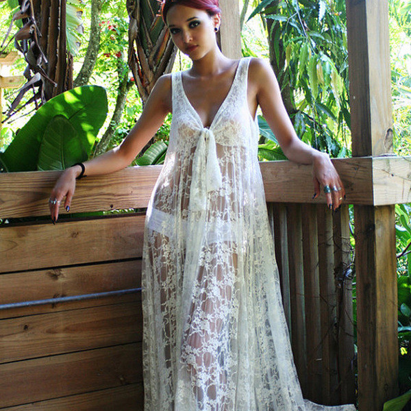 Pareo lung din dantela de dama modern