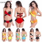 Costum de baie NOU pentru doamne în două părți în patru culori diferite