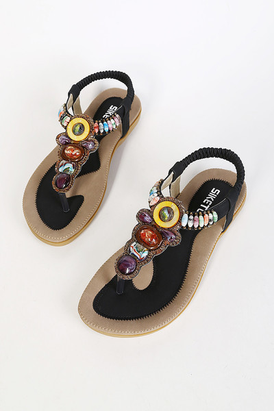 Sandale de dama moderne cu pietre in mai multe culori