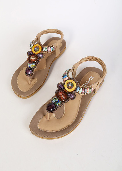 Sandale de dama moderne cu pietre in mai multe culori