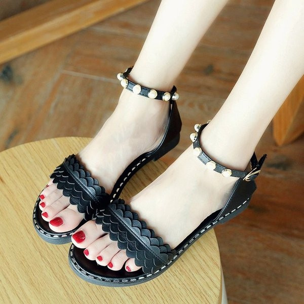 Sandale de dama moderne cu perle