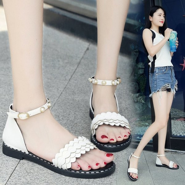 Sandale de dama moderne cu perle