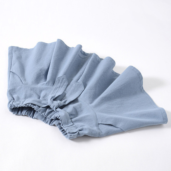 Pantaloni scurti moderni pentru copii din stofa cu elastic si panglica in mai multe culori