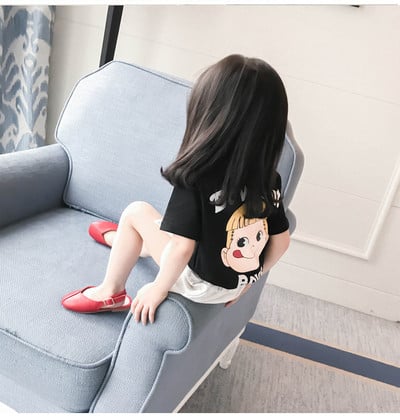 Μοντέρνα μπλούζα  για κορίτσια με εφαρμογή και επιγραφή σε τρία χρώματα