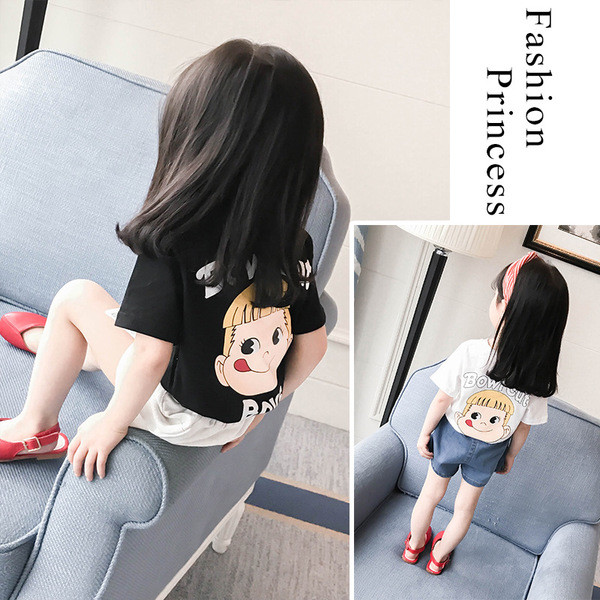 Μοντέρνα μπλούζα  για κορίτσια με εφαρμογή και επιγραφή σε τρία χρώματα