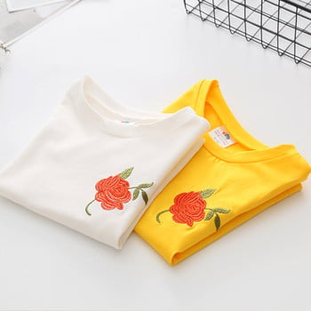 Παιδικό μπλουζάκι σε δύο χρώματα με κεντήματα