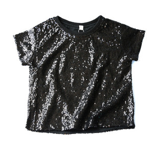 Tricou pentru copii modern in patru culori cu paiete