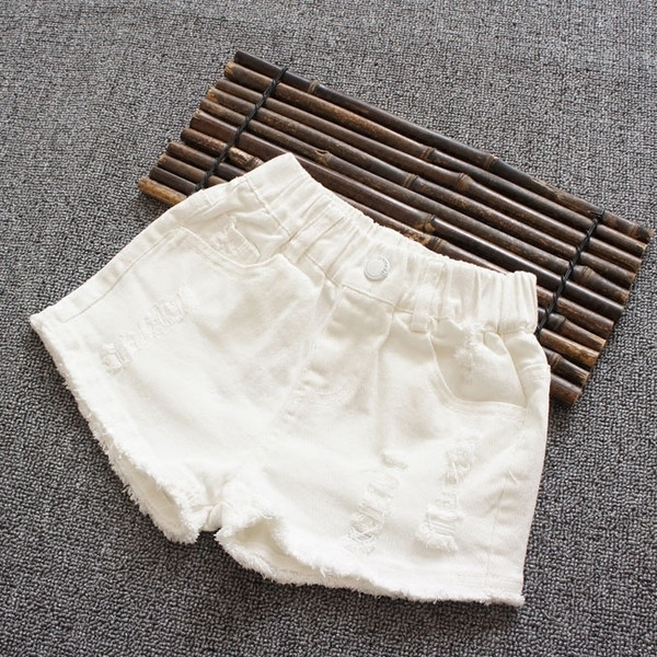 Pantaloni scurti din denim pentru copii in mai multe culori cu elastic si nasturi