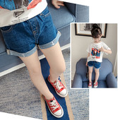 Pantaloni scurți pentru copii cu broderie și elastic