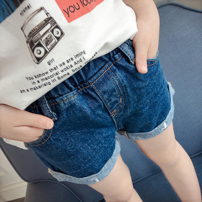 Pantaloni scurți pentru copii cu broderie și elastic