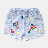 Pantaloni scurți pentru copii cu broderii și motive rupte