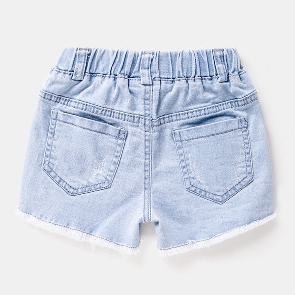 Pantaloni scurți pentru copii cu broderii și motive rupte