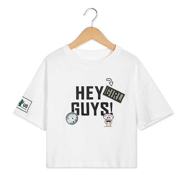 Tricou pentru copii pentru o fată în alb cu inscripție