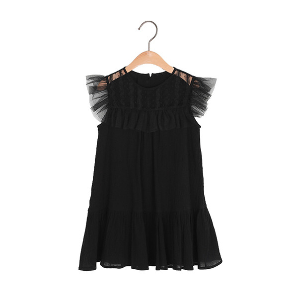 Rochie moderna pentru copii cu tul model lat de culoare neagra