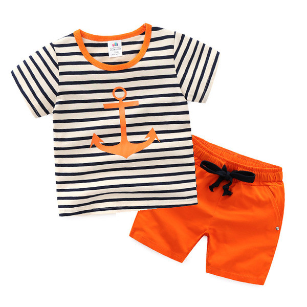 Set copii pentru baieti - tricou cu imprimeu si pantaloni scurti