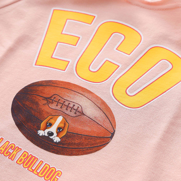 Set copii potrivit pentru baieti si fete in doua culori cu inscriptie si imprimeu