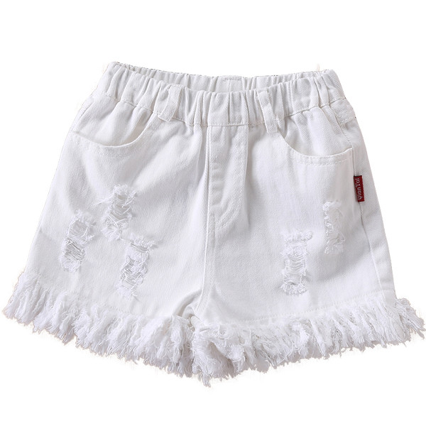 Pantaloni scurți pentru copii cu motive rupte și elastic în mai multe culori