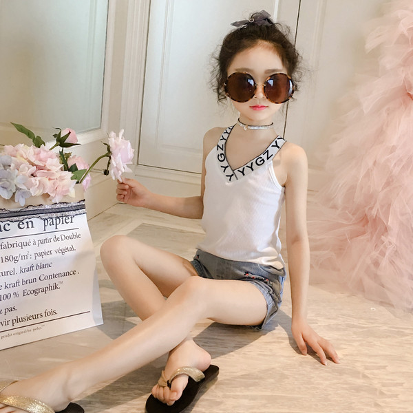 Maiou zilnic pentru copii alb cu inscripții