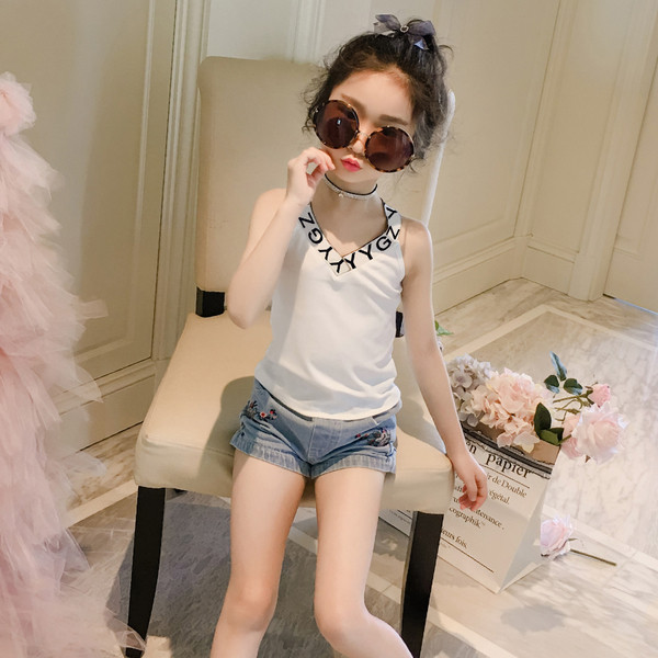 Maiou zilnic pentru copii alb cu inscripții