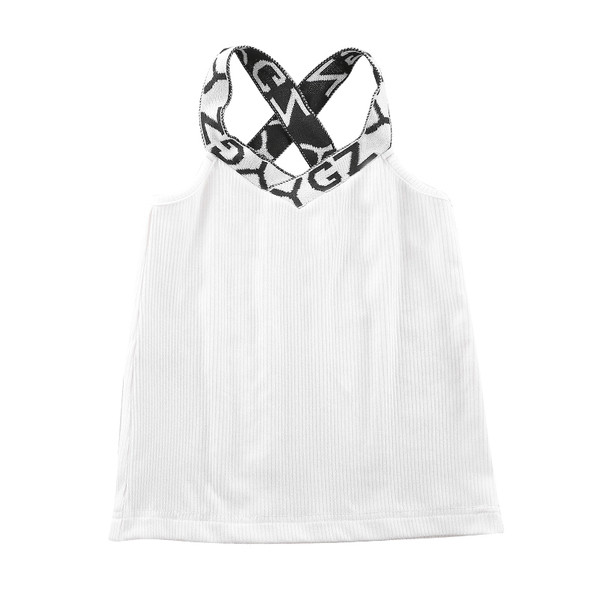 Maiou zilnic pentru copii alb cu inscripții