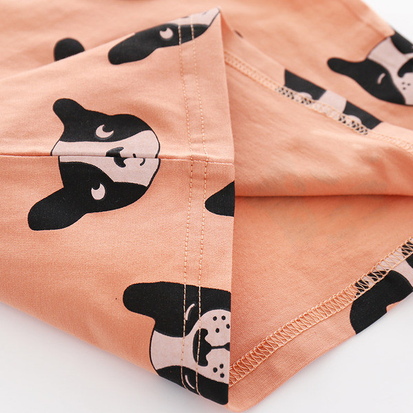 Παιδικό μπλουζάκι με κολάρο σε σχήμα O και ζωική εκτύπωση κατάλληλο για αγόρια και κορίτσια