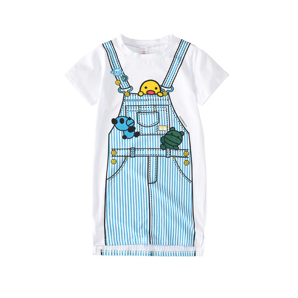 Rochie moderna pentru copii cu aplicatie colorata in doua culori