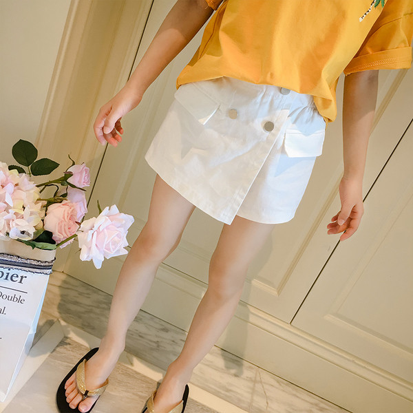 Fusta-pantalon cu nasturi pentru fete