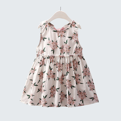 Καλοκαιρινό παιδικό φόρεμα με πολύχρωμη εφαρμογή σε διάφορα χρώματα